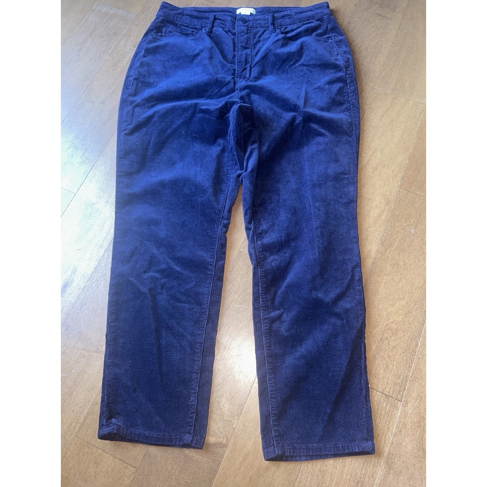 Good American Navy Blue Corduroy Pants Size 15 Classic Ink Blue High Rise Skater
